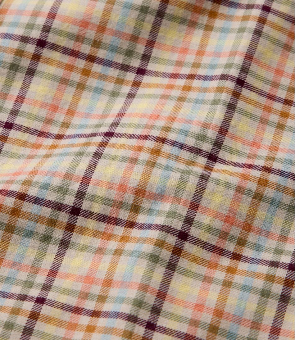 Men's Brushed Jaspé Twill Shirt, Plaid, Traditional Untucked Fit