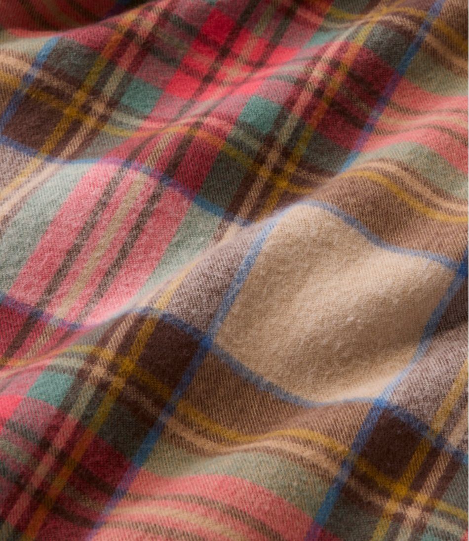 Men's Scotch Plaid Flannel Shirt, Snap-Front, Slightly Fitted Untucked Fit