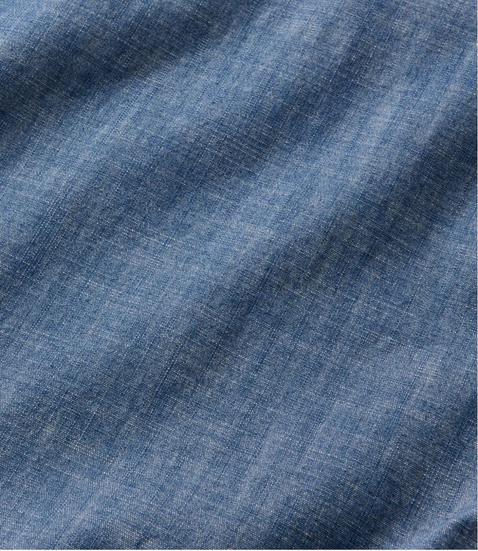 Men's Comfort Stretch® Chambray Shirt, Traditional Untucked Fit, Long-Sleeve