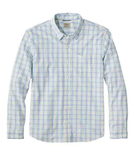Men's Comfort Stretch Performance® Shirt, Long-Sleeve, Slightly Fitted Untucked Fit, Plaid