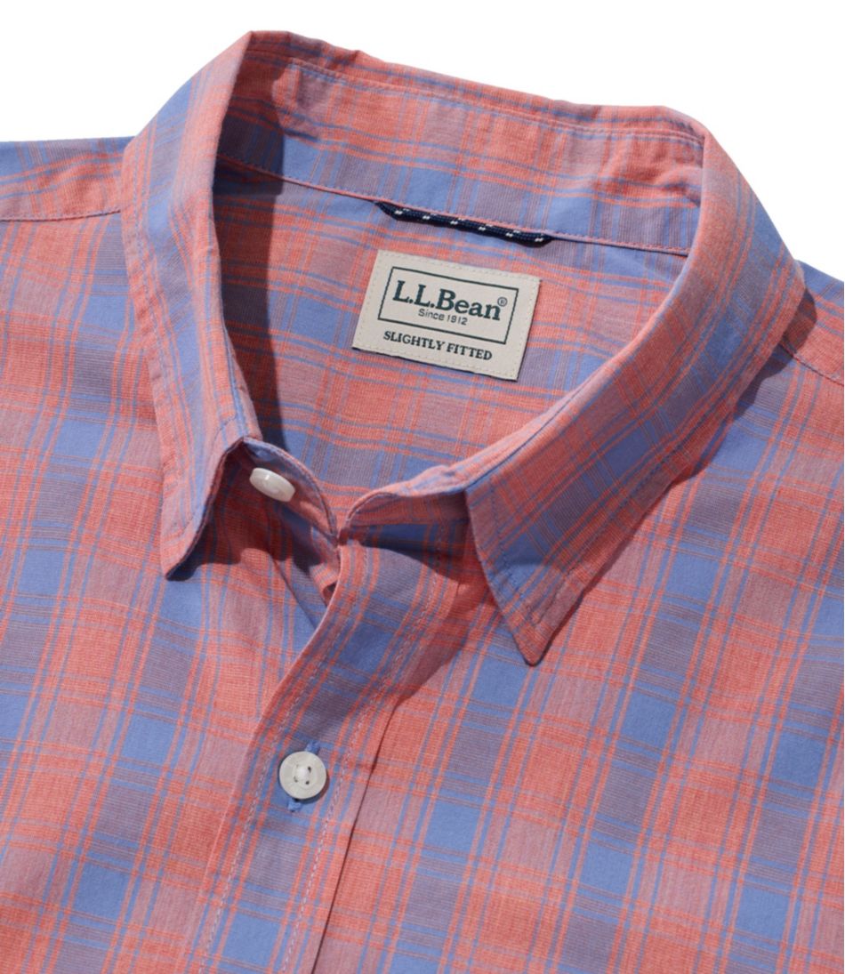 Men's Comfort Stretch Performance® Shirt, Long-Sleeve, Slightly Fitted Untucked Fit, Plaid