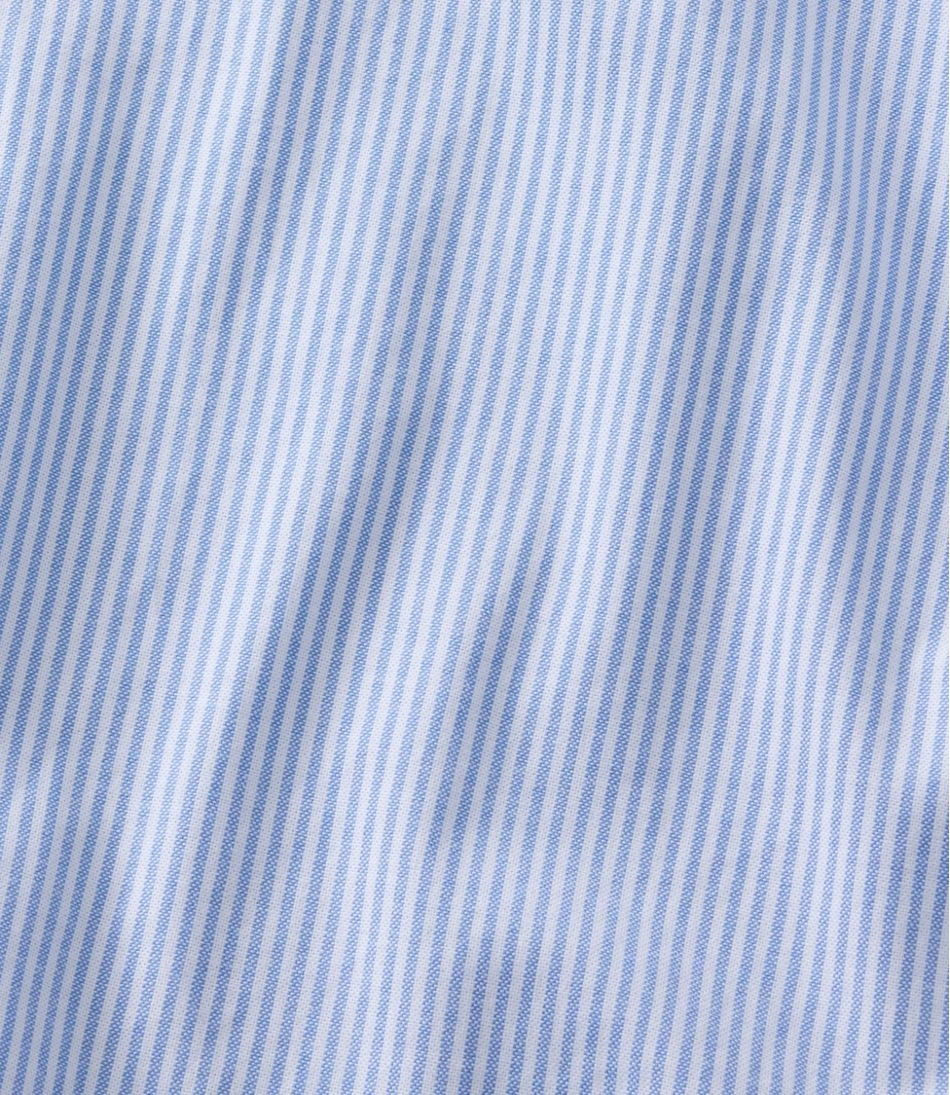 Men's Comfort Stretch Oxford Shirt, Traditional Untucked Fit, Stripe