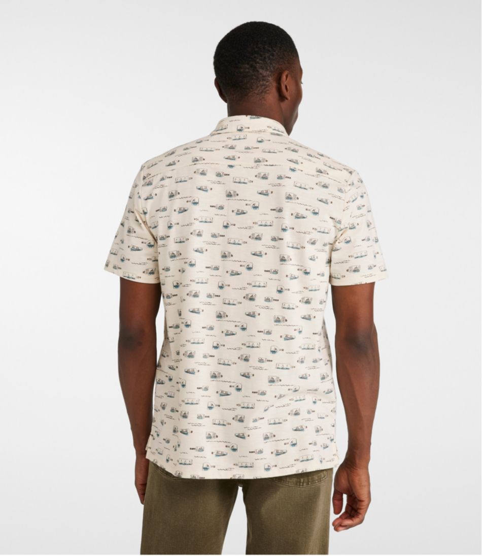 Men's Lakewashed Performance Shirts, Button-Front Shirt, Short-Sleeve, Print