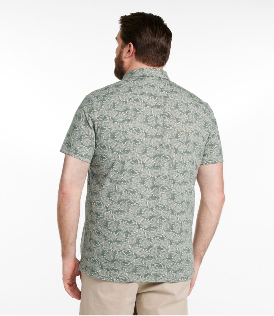 Men's Lakewashed Performance Shirts, Button-Front Shirt, Short-Sleeve, Print
