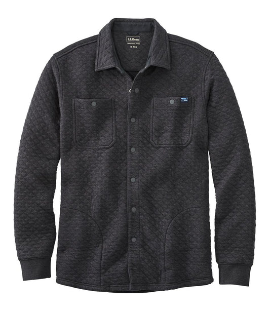 Men's Quilted Sweatshirts, Snap Overshirt