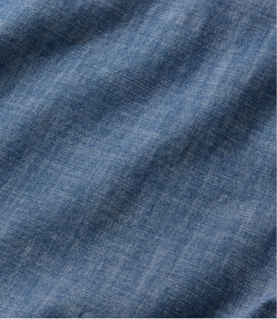 Men's Comfort Stretch® Chambray Shirt, Long-Sleeve, Slightly Fitted Untucked Fit