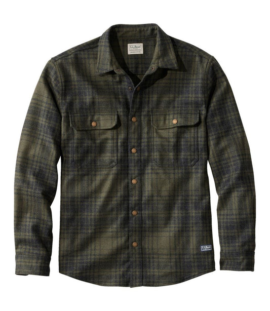 Men's Maine Guide Lightweight Wool Field Shirt, Plaid