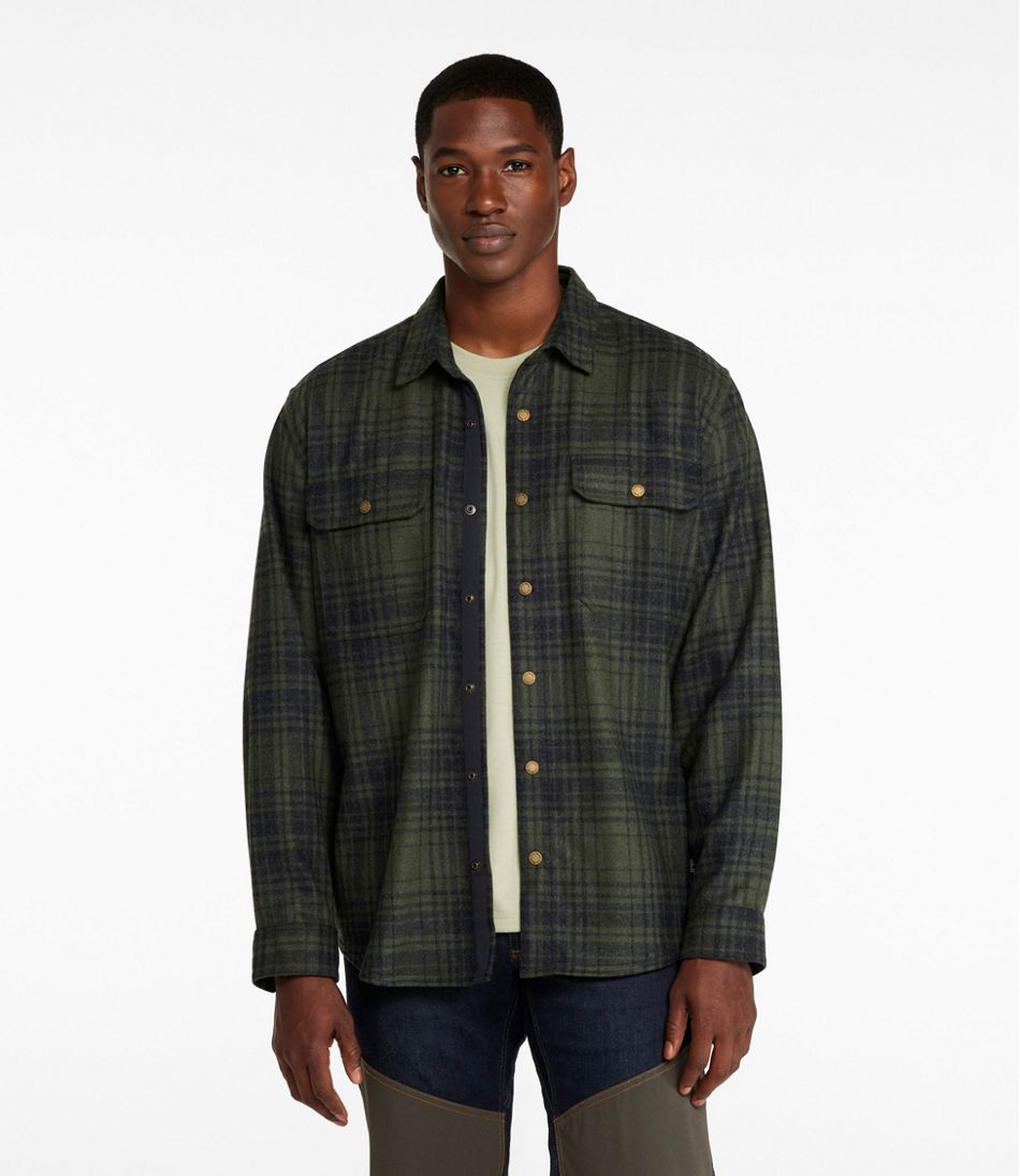 Men's Maine Guide Lightweight Wool Field Shirt, Plaid