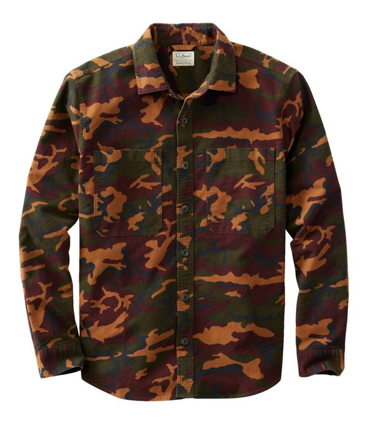Men's Bean's Moleskin Shirt, Slightly Fitted Untucked Fit, Print