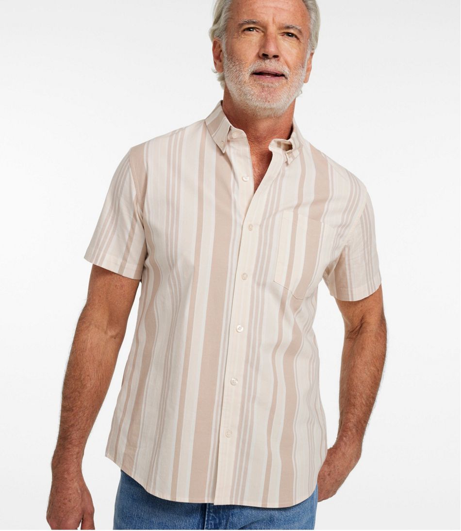 Men's Signature Stretch Poplin Shirt, Short-Sleeve, Slim Fit