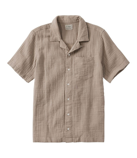Men's Cloud Gauze Shirt, Short-Sleeve, Slightly Fitted Untucked Fit