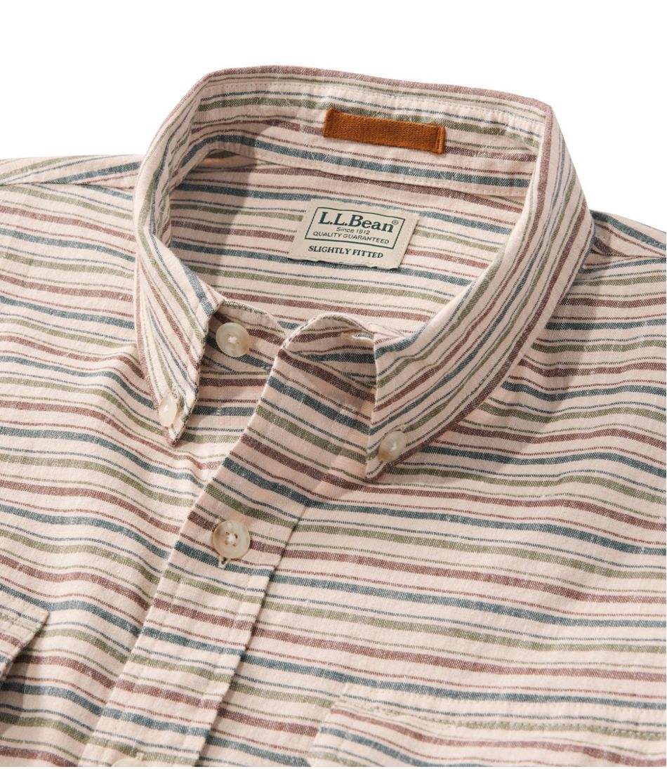 Men's Stonecoast Hemp Shirt, Long-Sleeve, Slightly Fitted Untucked Fit, Stripe
