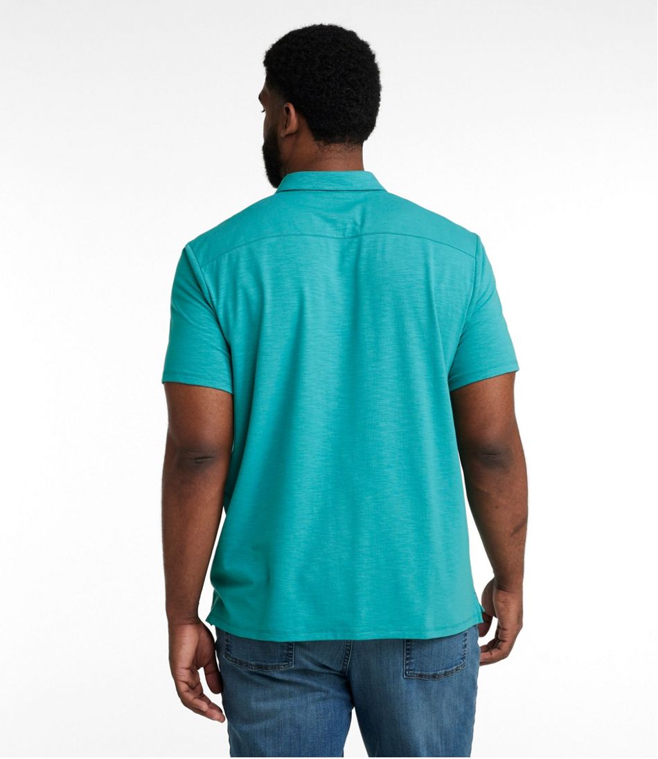 Men's Lakewashed Performance Shirts, Button-Front Shirt, Short-Sleeve