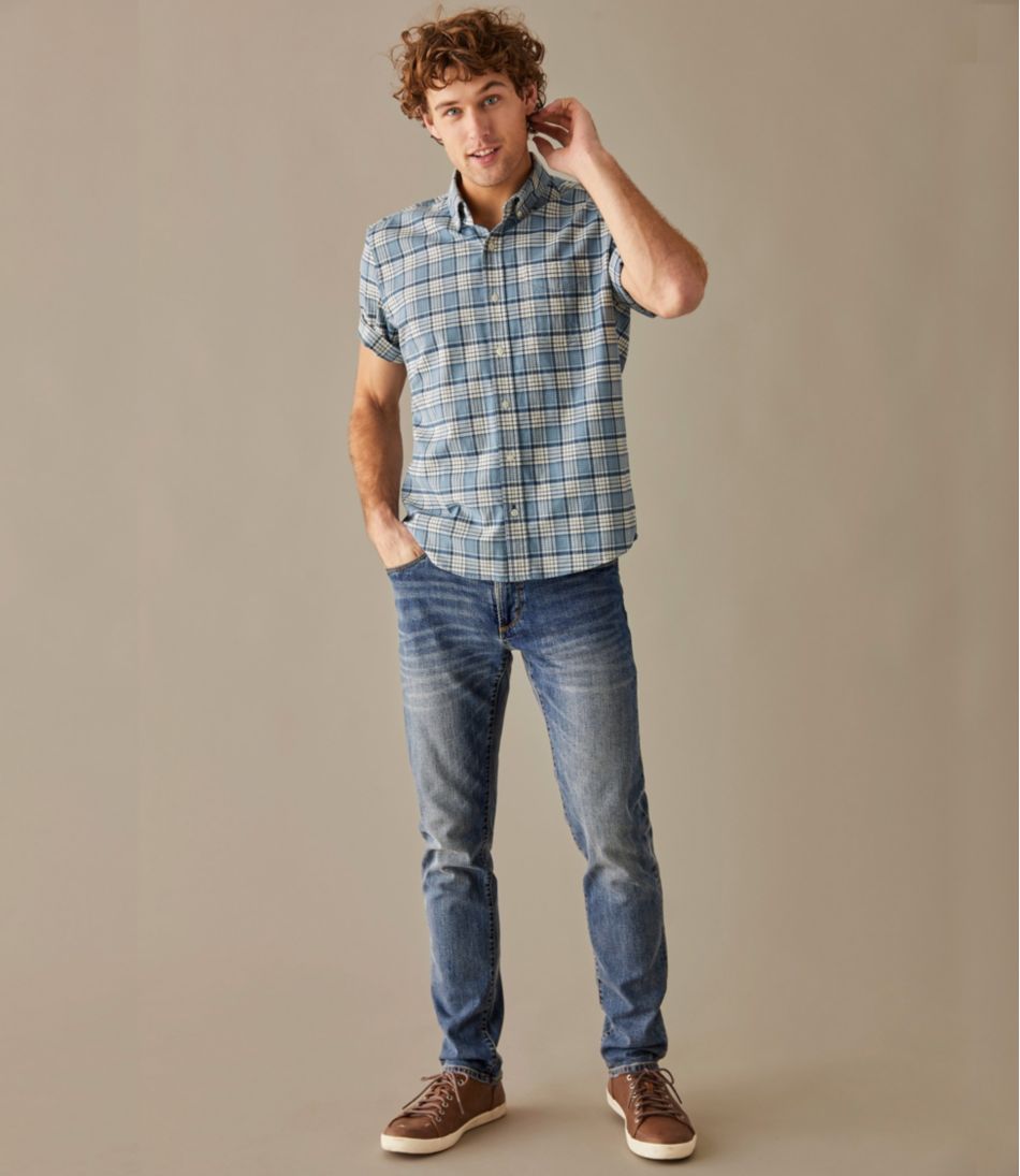 Men's Signature Five-Pocket Jeans with Stretch, Slim Straight