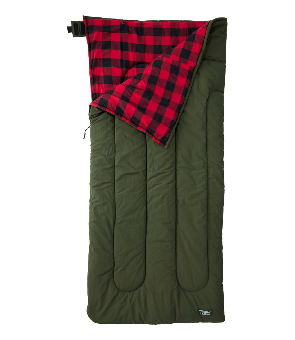 Adults' Flannel Lined Camp Sleeping Bag, 20°