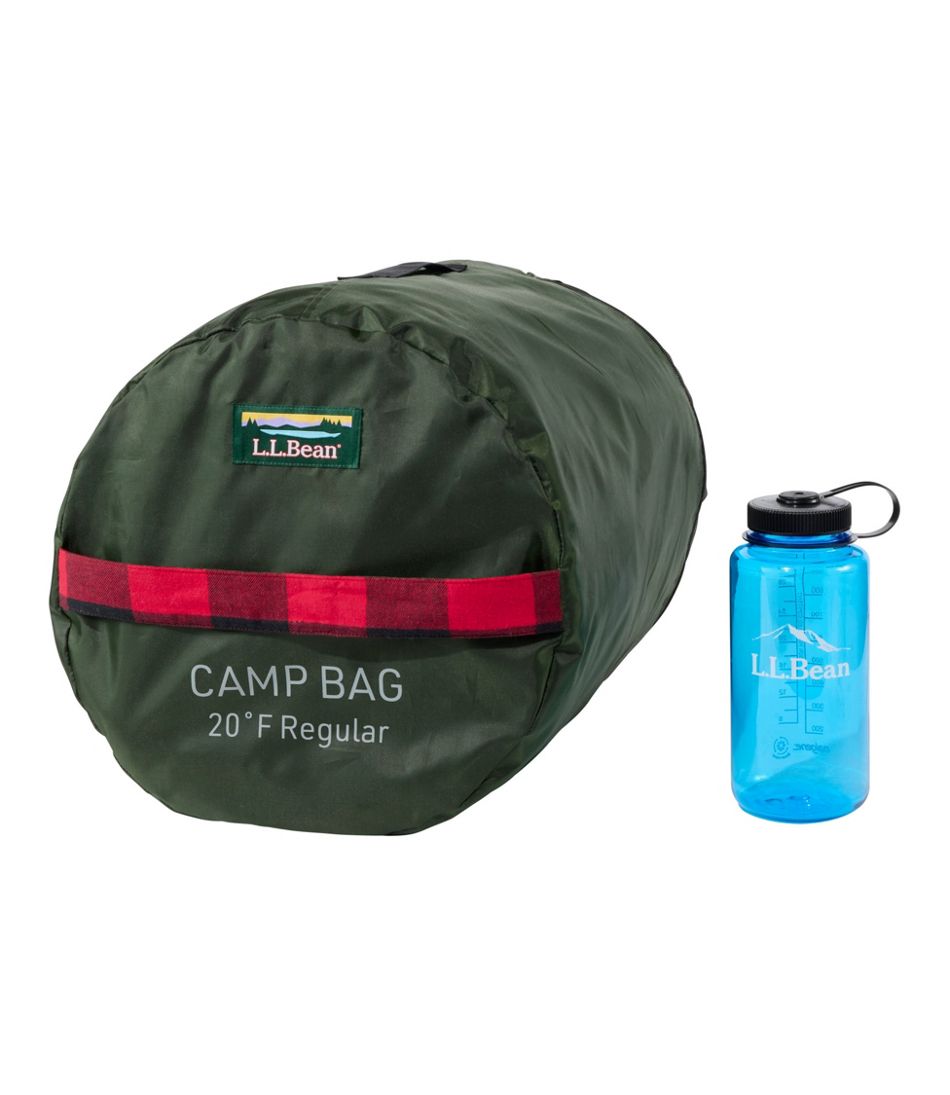 Adults' Flannel Lined Camp Sleeping Bag, 20°