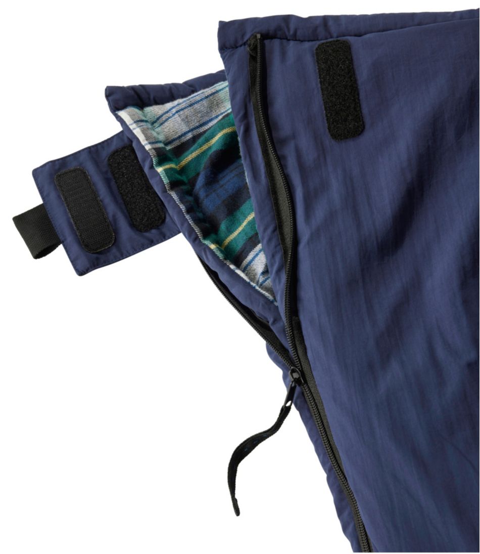 Adults' Flannel Lined Camp Sleeping Bag, 20°