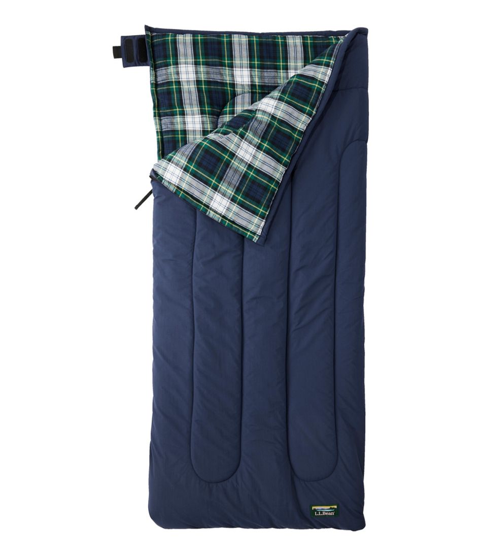 Kids' Flannel Lined Camp Sleeping Bag, 40°
