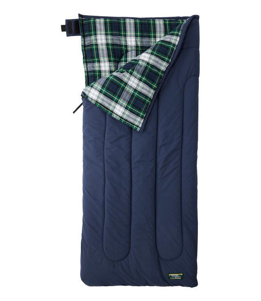 Kids' Flannel Lined Camp Sleeping Bag, 40°