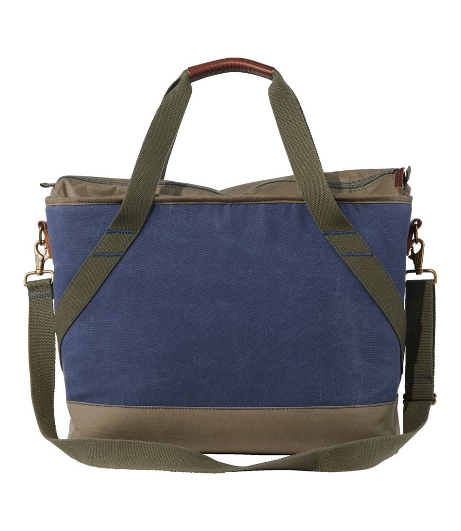 Insulated Waxed-Canvas Tote, Large