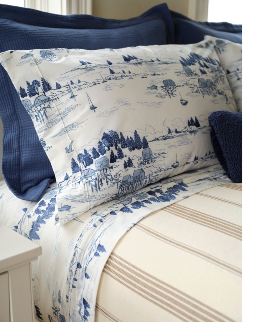 Coastal Landscape Percale Sheet Collection
