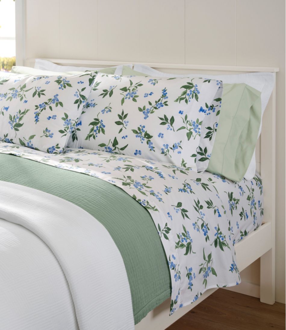 Jess Franks Blueberry Print Percale Sheet Set Collection
