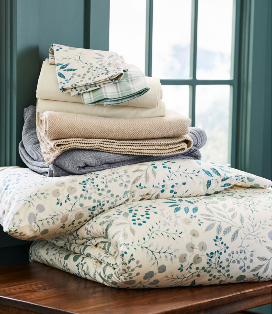 280-Thread-Count Pima Cotton Percale Comforter Cover Collection, Print