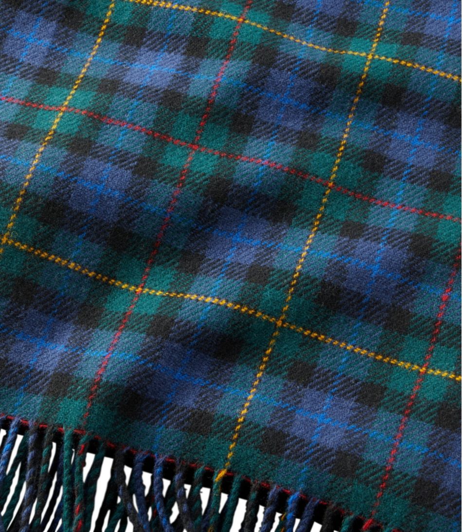 Washable Wool Throw, Plaid 54" x 60"