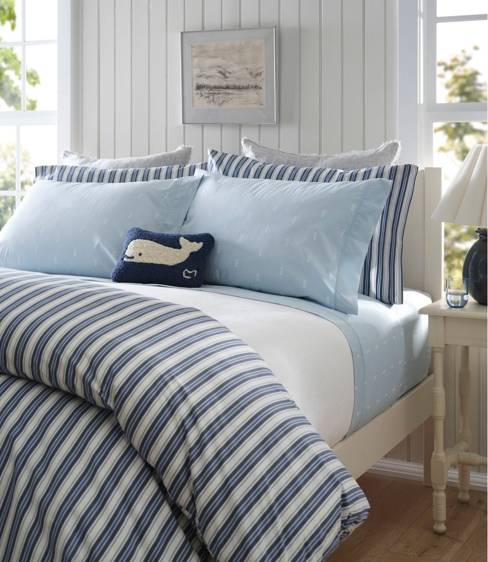 Sunwashed Percale Sheet Collection, Stripe