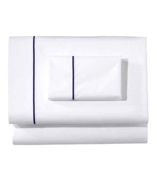 Premium Egyptian Percale Sheet Collection, Satin Stitch