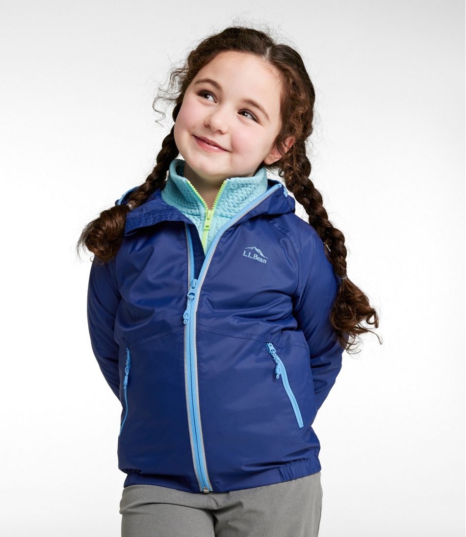 Kids' Wind and Rain Jacket, Reflective Zipper