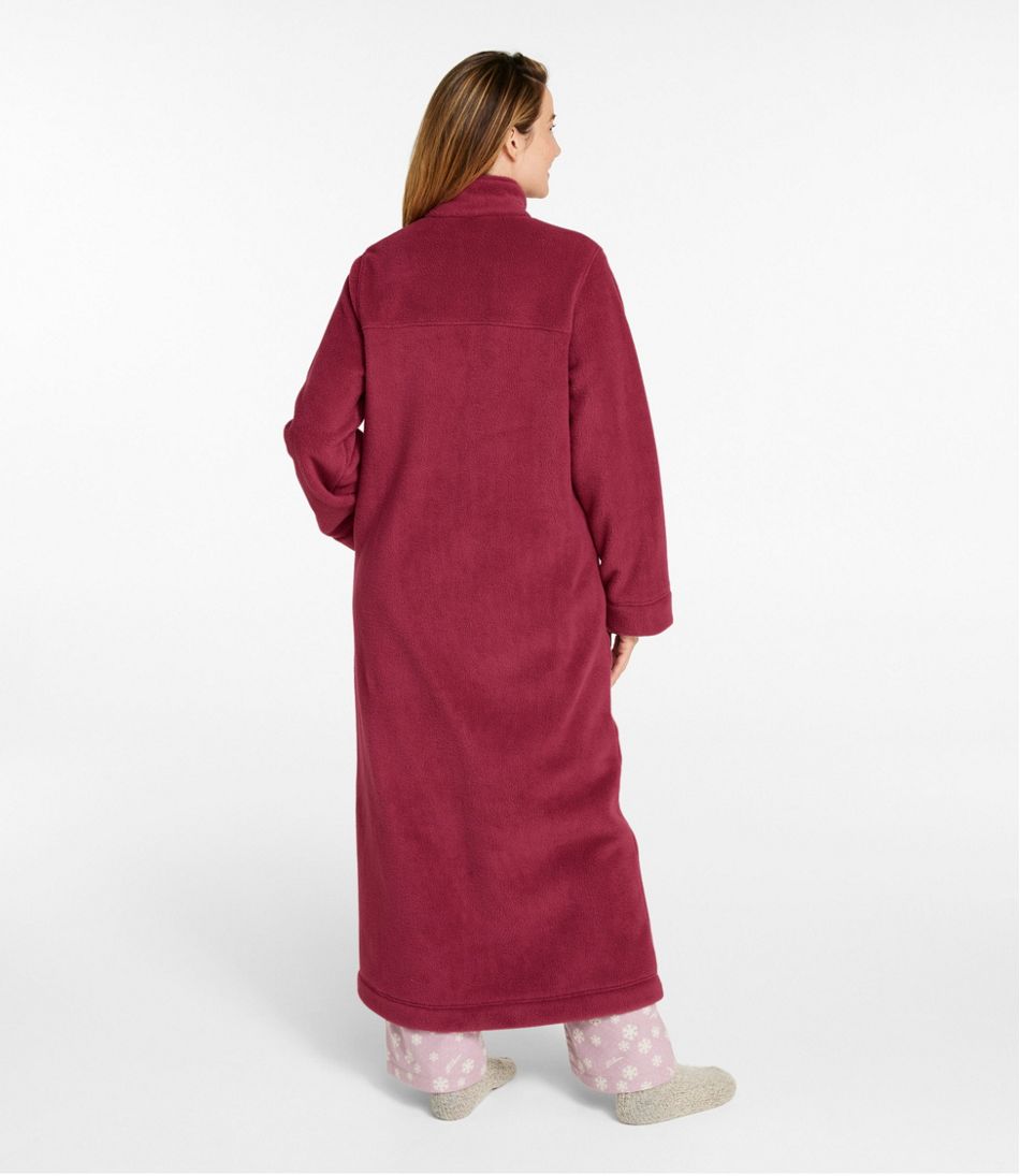 Women's Winter Fleece Robe, Zip-Front