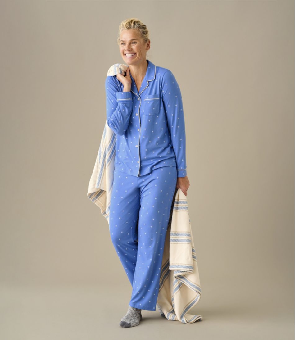 Women's Super-Soft Shrink-Free Pajama Set, Button-Front