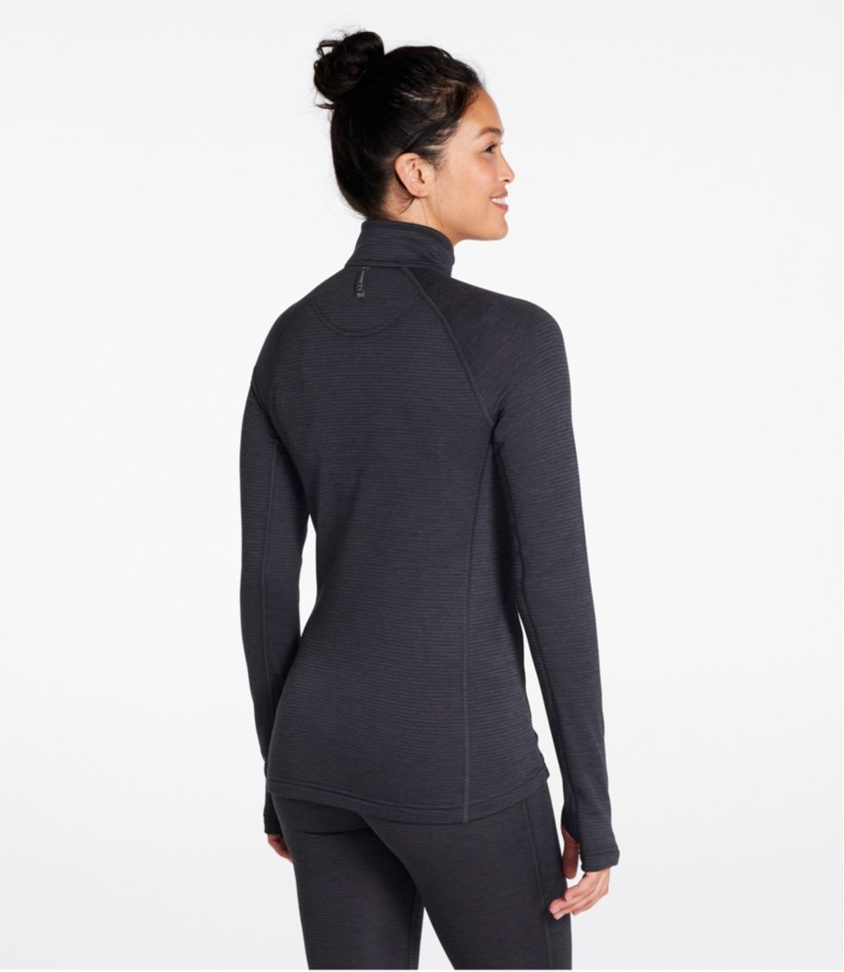 Women's Midweight Base Layer Crew Top, 1/4 Zip