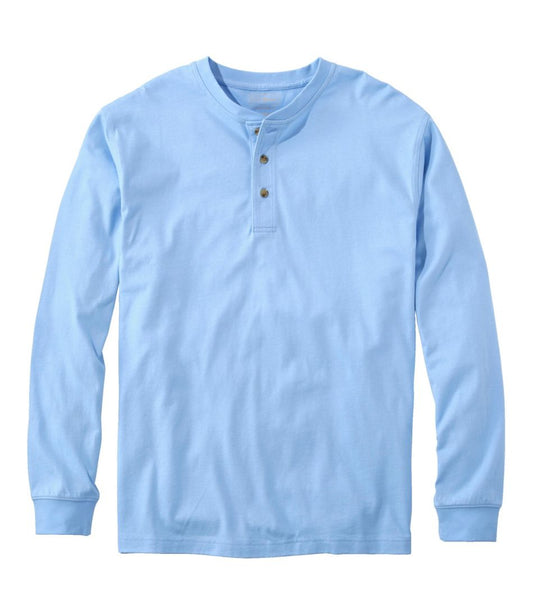 Men's Carefree Unshrinkable Tee, Traditional Fit, Long-Sleeve Henley