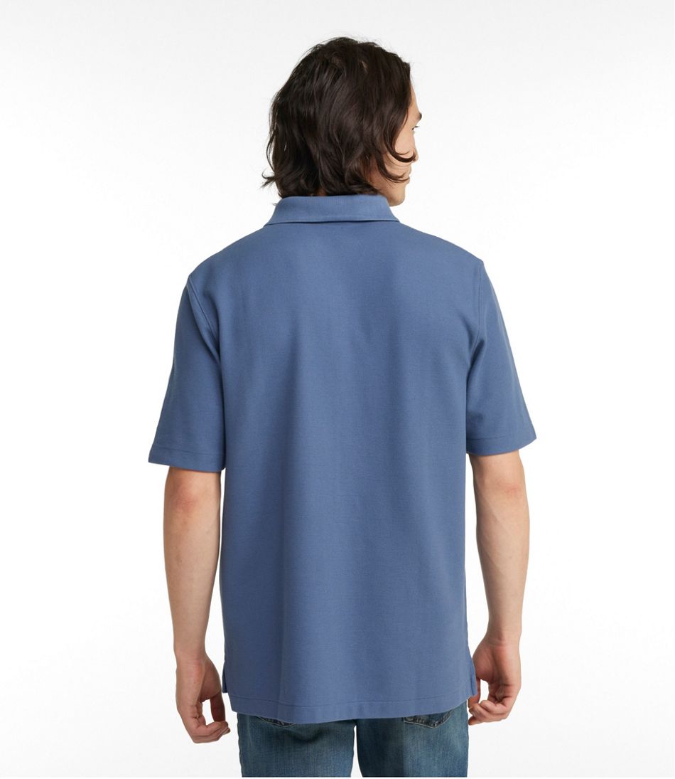 Men's Premium Double L® Polo, Hemmed Short-Sleeve with Pocket