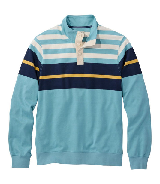 Men's Bean's Vintage Soft Rugby, Mockneck, Chest Stripe