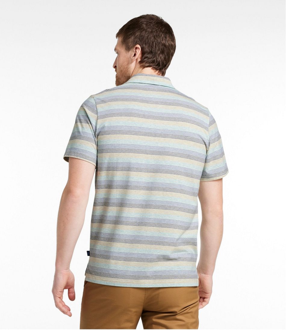 Men's Comfort Stretch Performance® Pima Polo, Short-Sleeve, Stripe