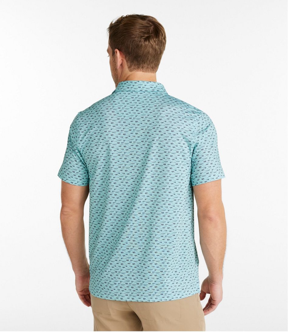 Men's Comfort Stretch Performance® Party Polo, Slightly Fitted, Short-Sleeve, Print