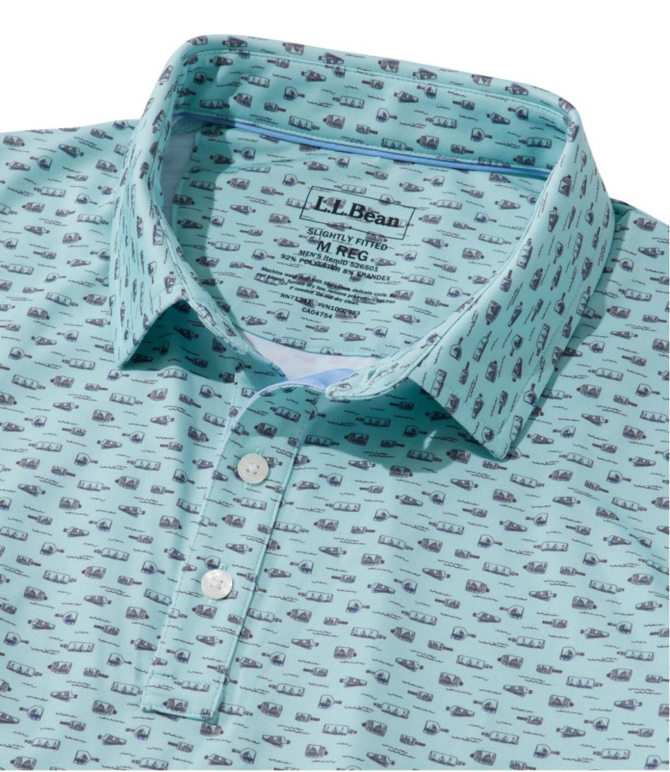 Men's Comfort Stretch Performance® Party Polo, Slightly Fitted, Short-Sleeve, Print