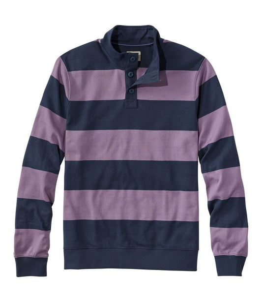 Men's Bean's Vintage Soft Rugby, Mockneck, Stripe