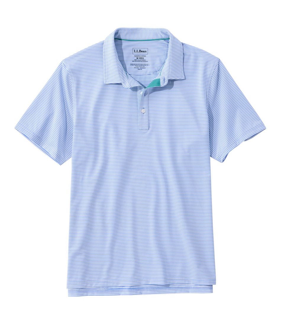 Men's Comfort Stretch Performance® Party Polo, Slightly Fitted, Short-Sleeve, Stripe