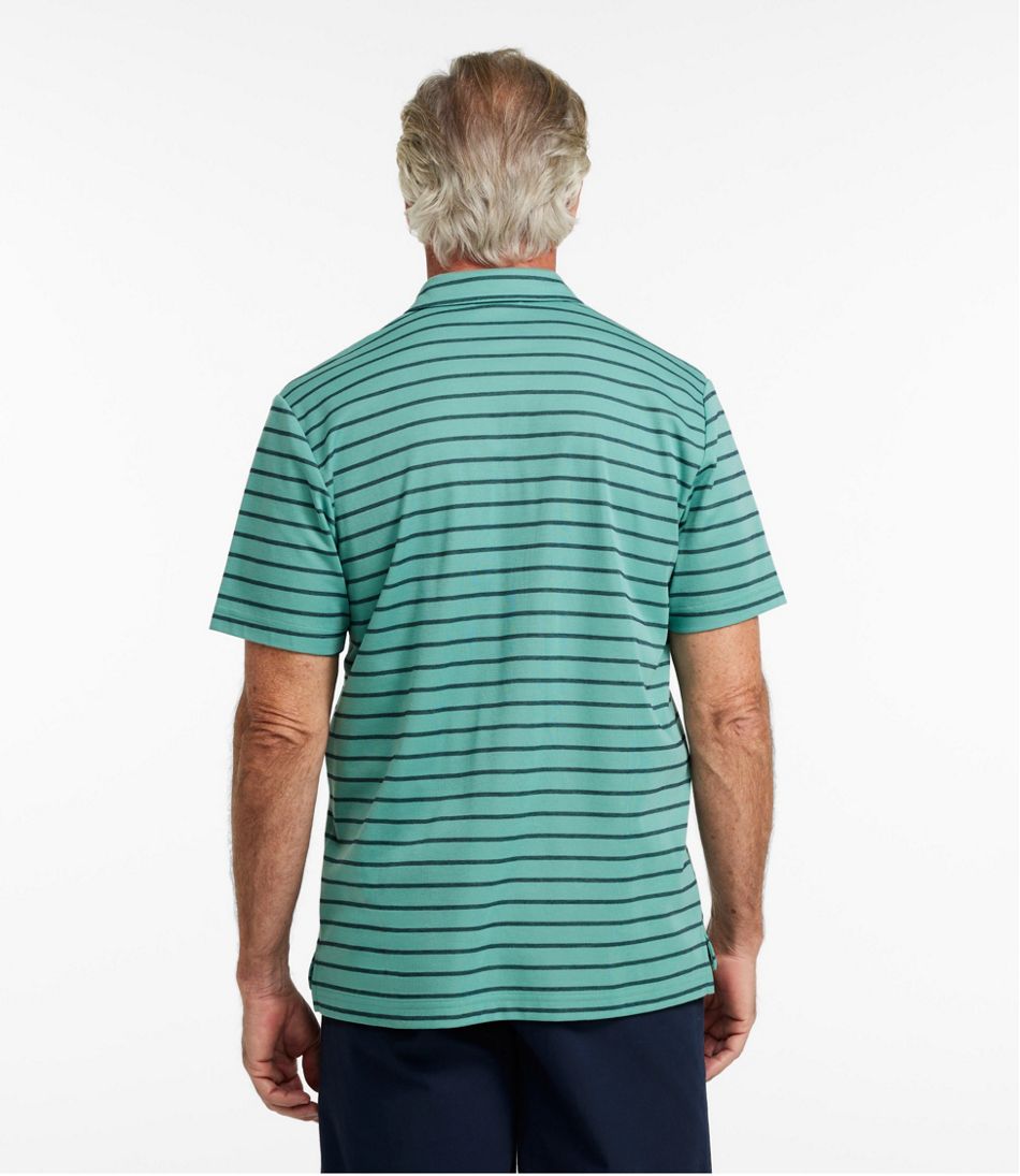 Men's Comfort Stretch Performance® Polo, Short-Sleeve, Slightly Fitted, Stripe
