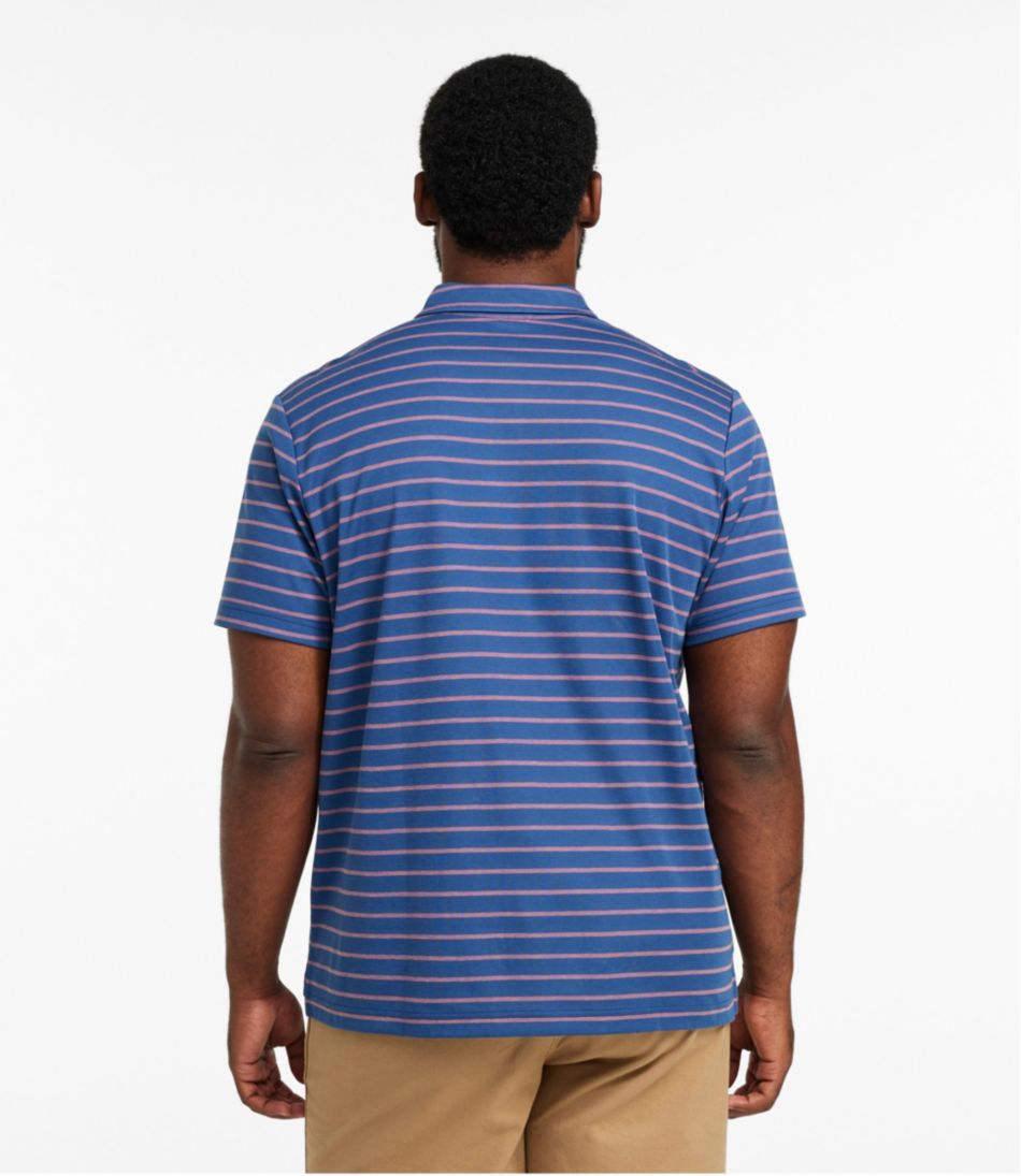 Men's Comfort Stretch Performance® Polo, Short-Sleeve, Slightly Fitted, Stripe