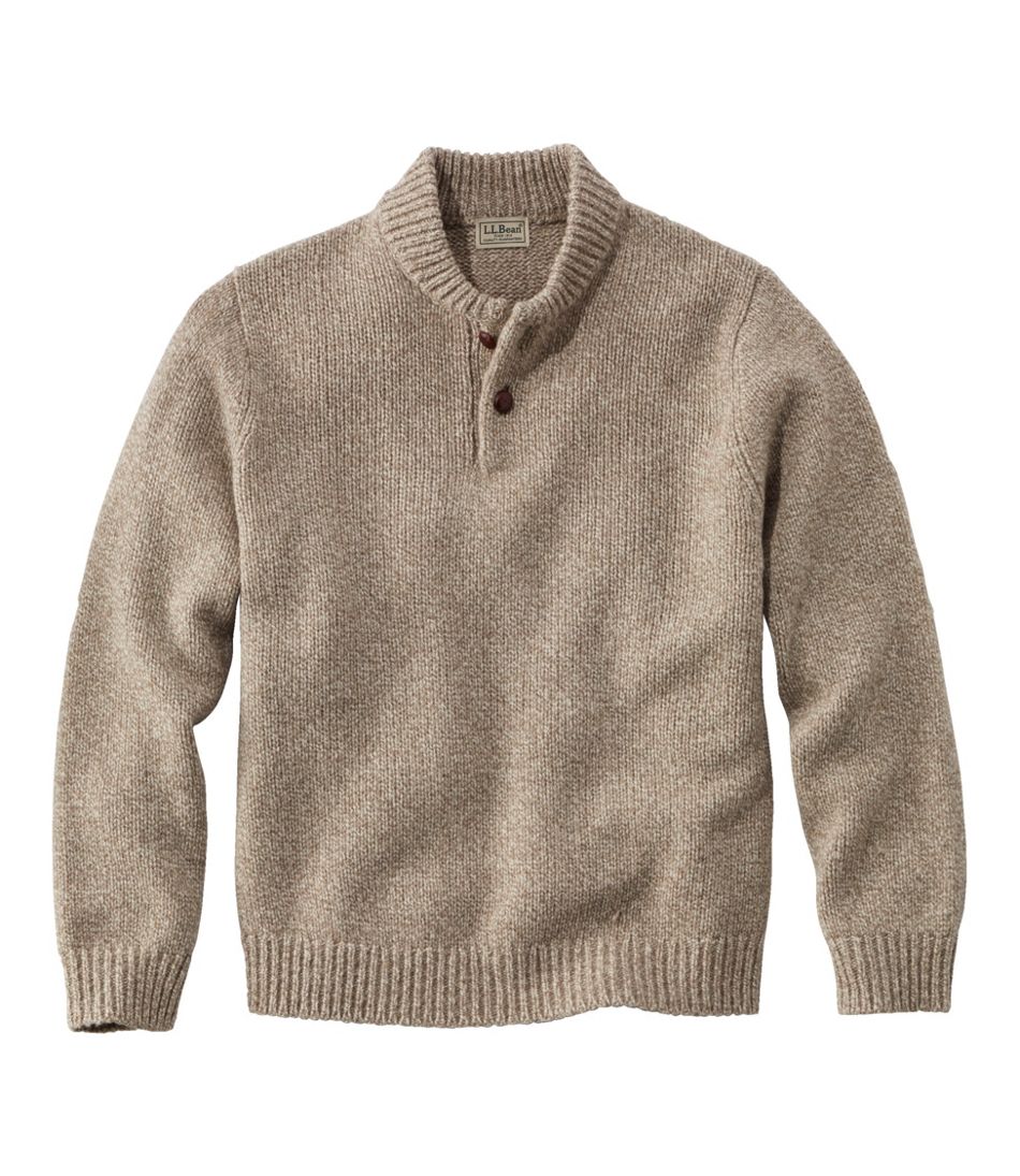 Men's Classic Ragg Wool Sweater, Henley