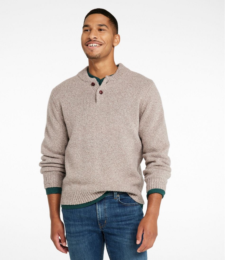 Men's Classic Ragg Wool Sweater, Henley