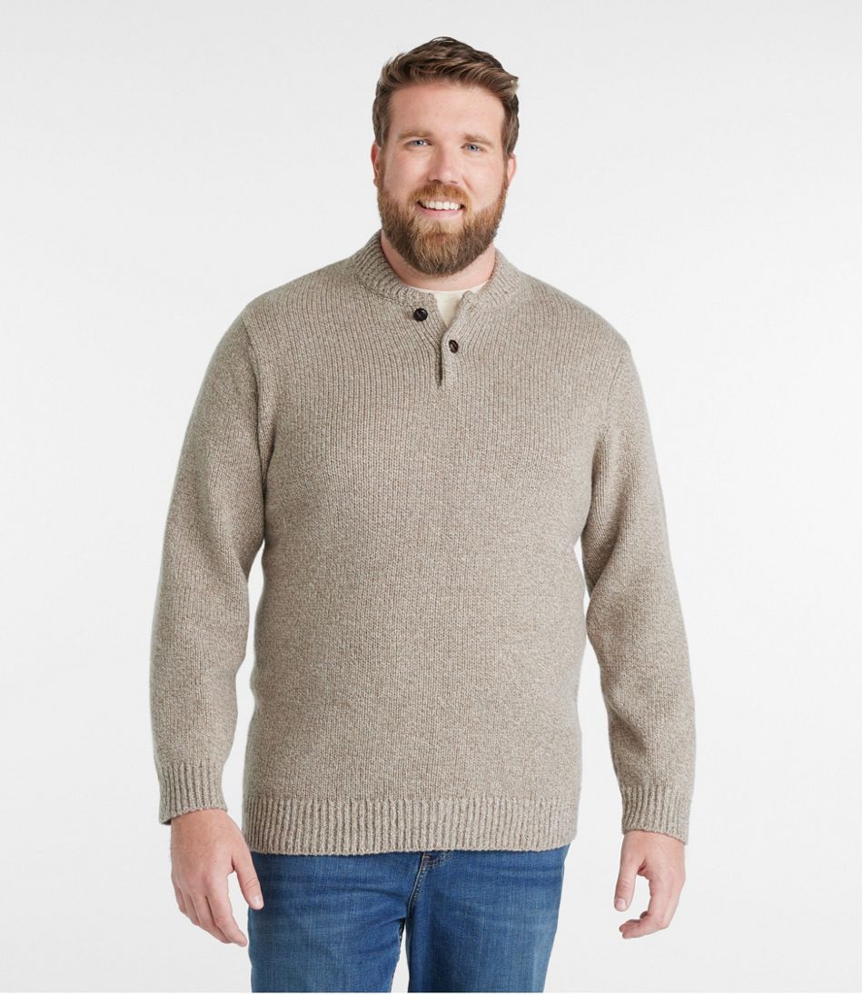 Men's Classic Ragg Wool Sweater, Henley