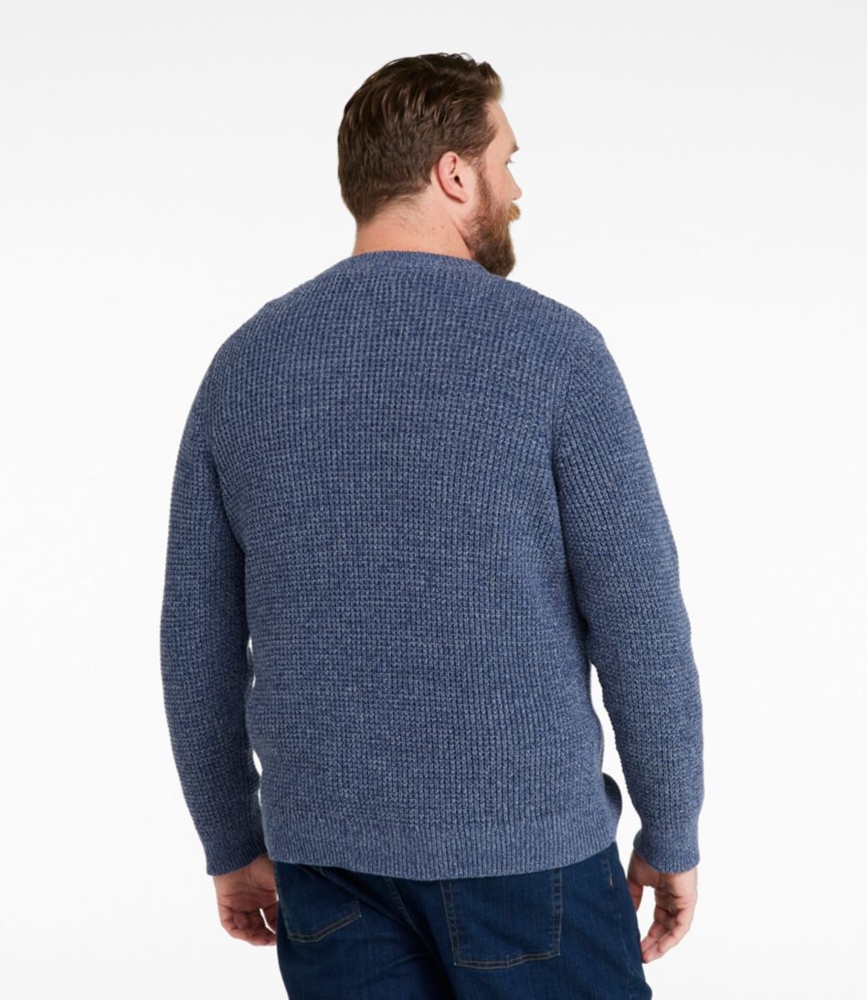 Men's Organic Cotton Waffle Sweater, Henley