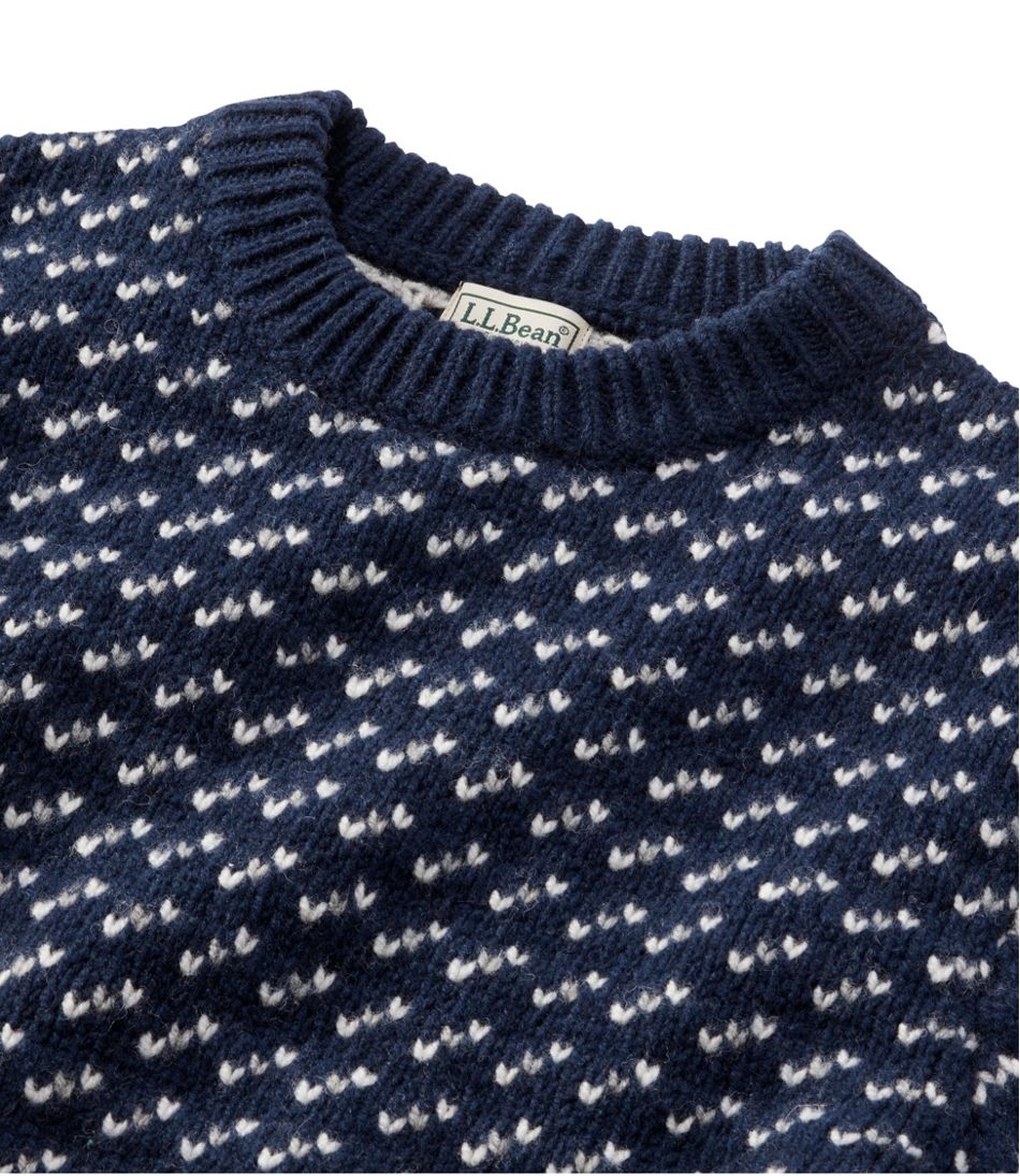 Men's Bean's Classic Ragg Wool Sweater, Crewneck, Bird's-Eye
