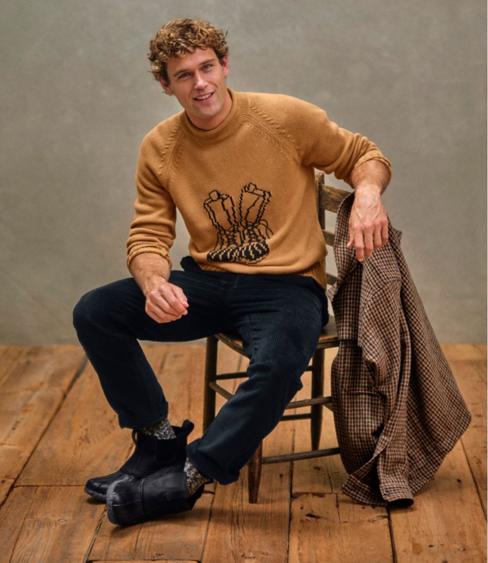 Men's Signature Organic Cotton Rollneck Sweater, Fair Isle